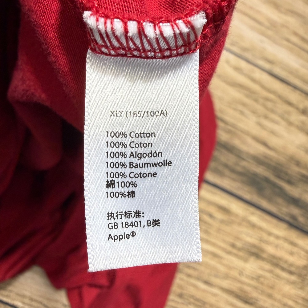 Apple Long Sleeve T-Shirt Mens XLT Red Crew Neck Tech Employee Genius Bar - Picture 5 of 6